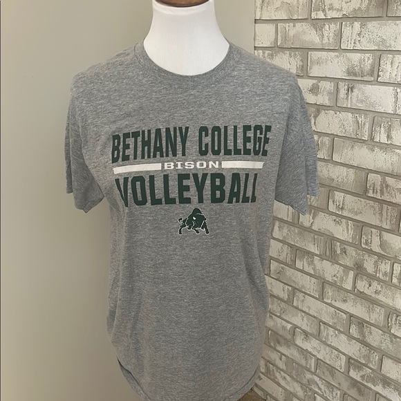 Gray Bethany College Volleyball T-Shirt - Picture 1 of 4